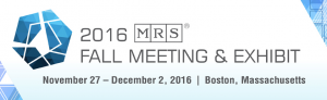 Materials Research Society Fall Meeting @ John B. Hynes Veterans Memorial Convention Center | Boston | Massachusetts | United States