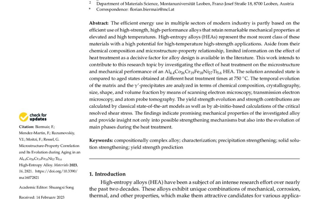 Microstructure-Property Correlation and Its Evolution during Aging in an Al4.4Co26Cr19Fe18Ni27Ti5.6 High-Entropy Alloy