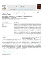 Biophysical properties of hydrogels for mimicking tumor extracellular matrix