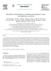 Durability characterization of mechanical interfaces in solar sail membrane structures