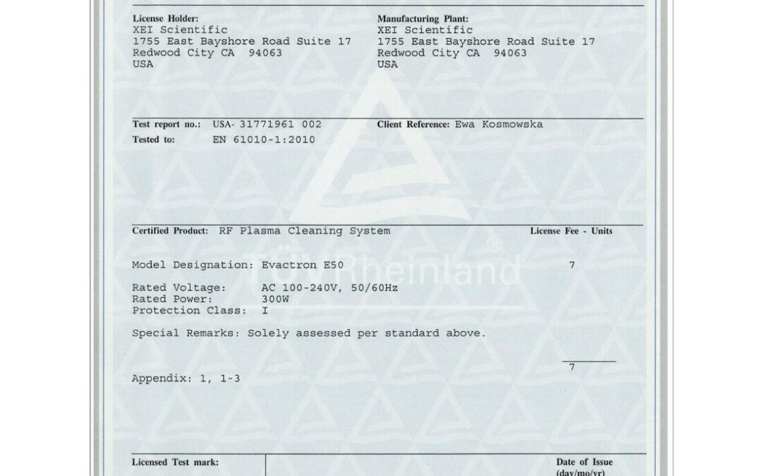 TÜV E50 EN Certificate