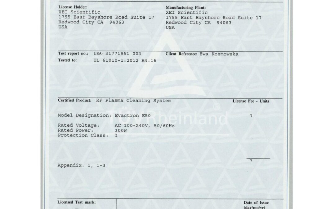TÜV E50 UL Certificate
