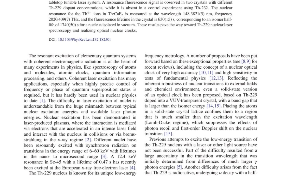 Laser Excitation of the Th-229 Nucleus