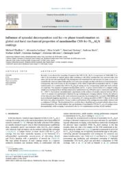 Inﬂuence of spinodal decomposition and fcc → w phase transformation on global and local mechanical properties