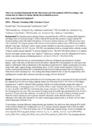 Plasma Cleaning with Alternate Gases